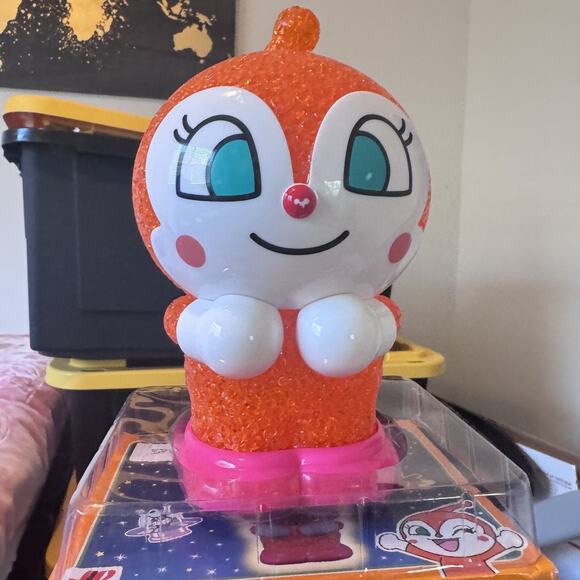 Anpanman Dokin-chan Lighting Doll 2 LED Figure JoyPalette Japan 19cm New Boxed - Picture 3 of 12